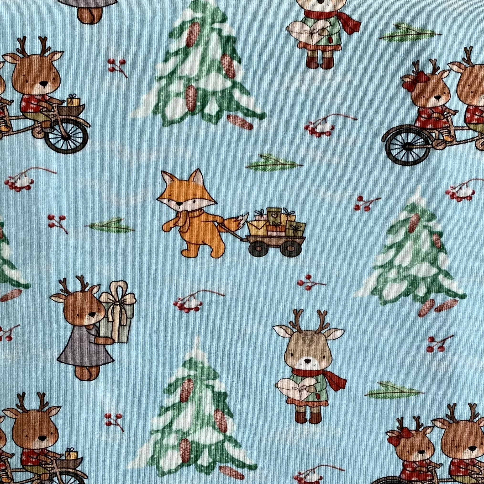 Vánoční vzor - neseme dárky úplet