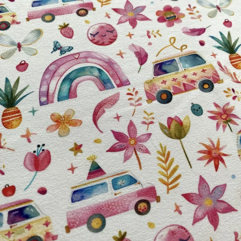 hladký úplet - malovaná auta