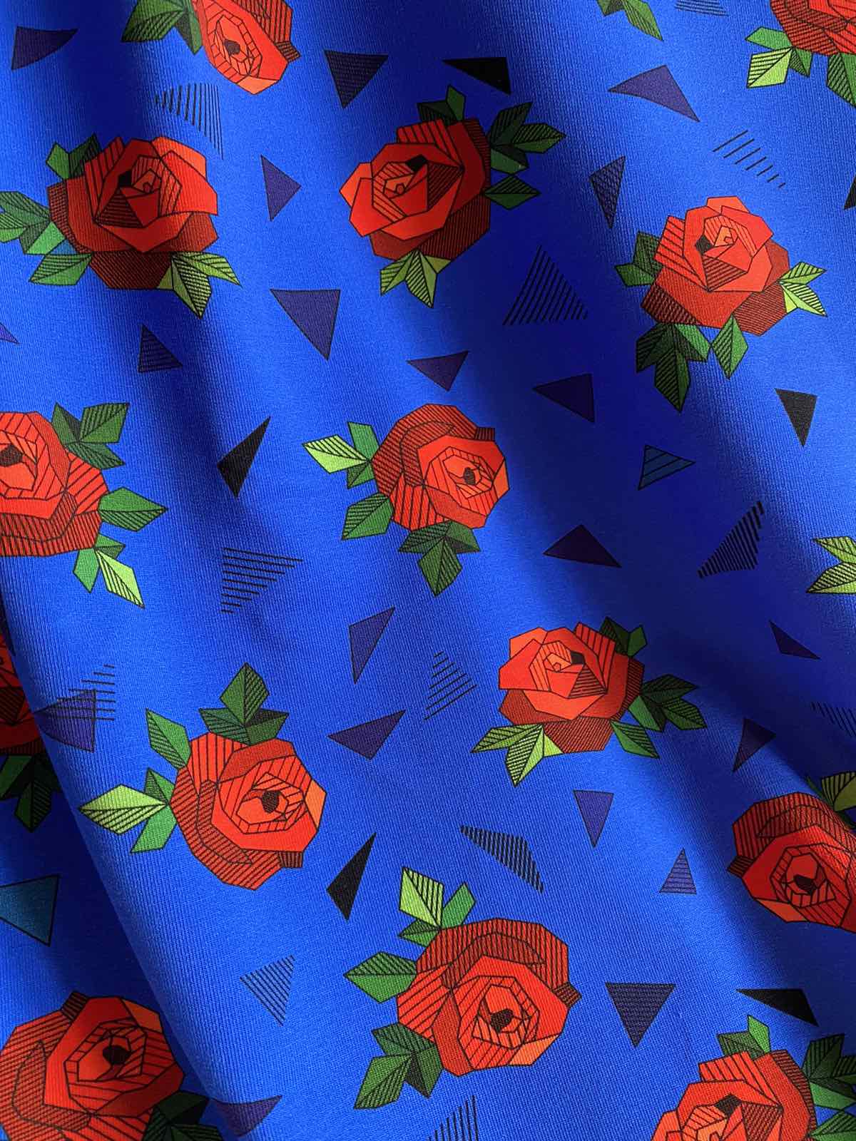 Geometrická růže - teplákovina