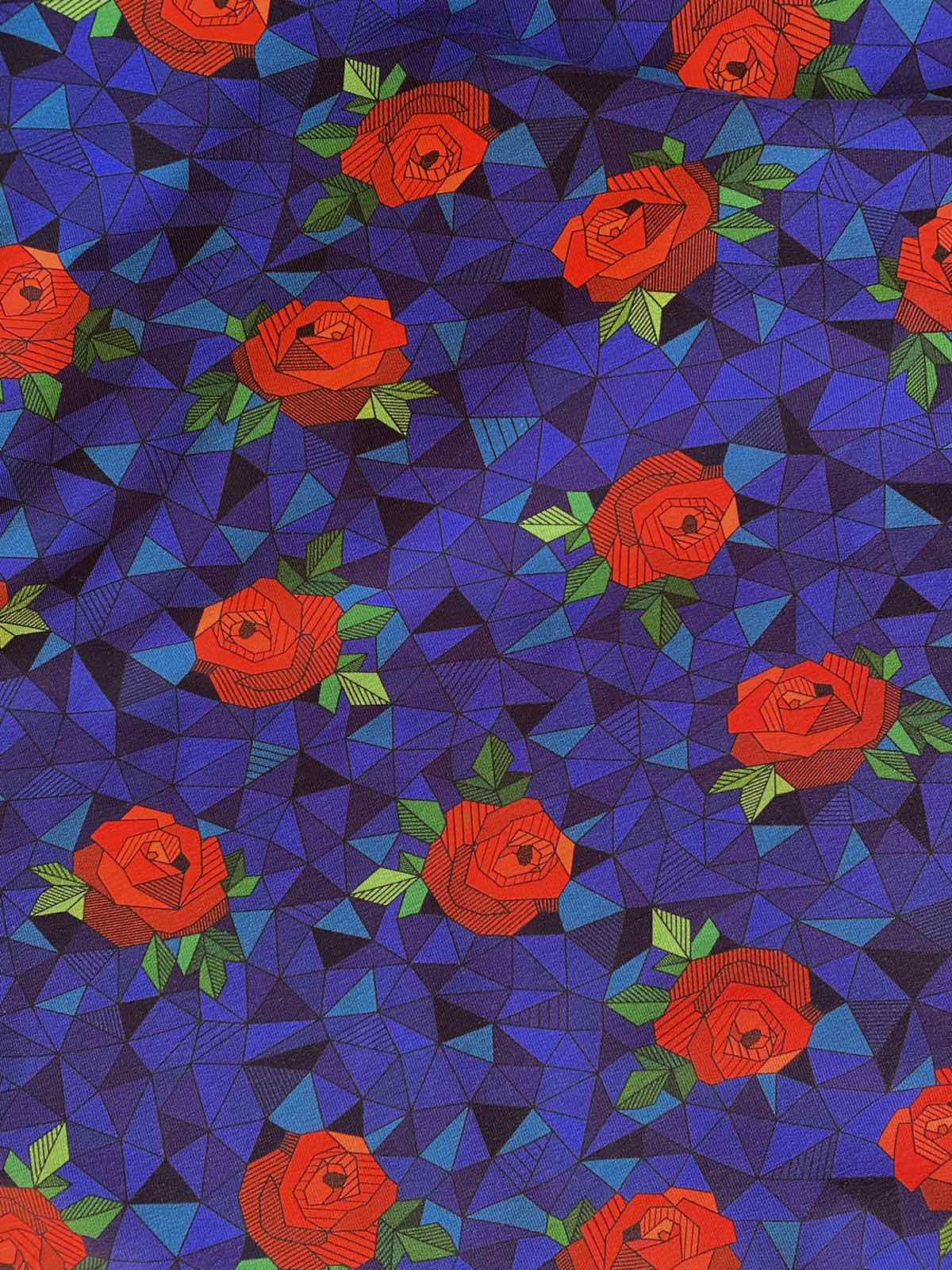 Růže v mozaice - teplákovina 