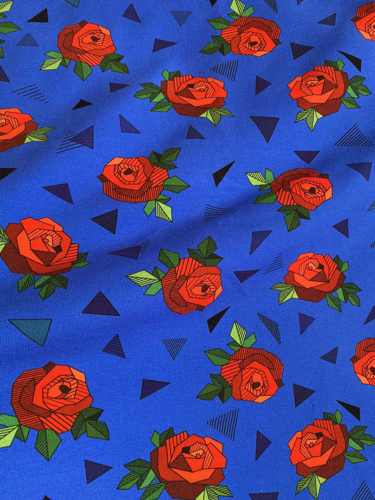 Geometrická růže - teplákovina