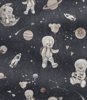 žebrovaný úplet - kosmonaut na tmavé