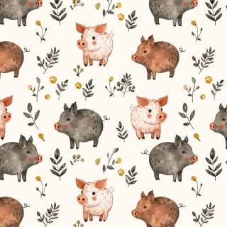 hladký úplet - prasátka