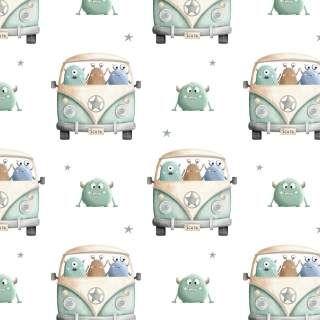 hladký úplet - příšerky řídí