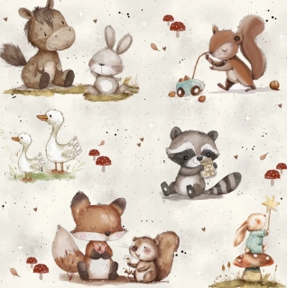 lesní kamarádi - zimní softshell 