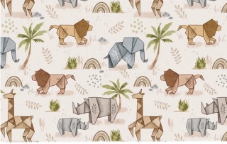 hladký úplet - origami zvířata